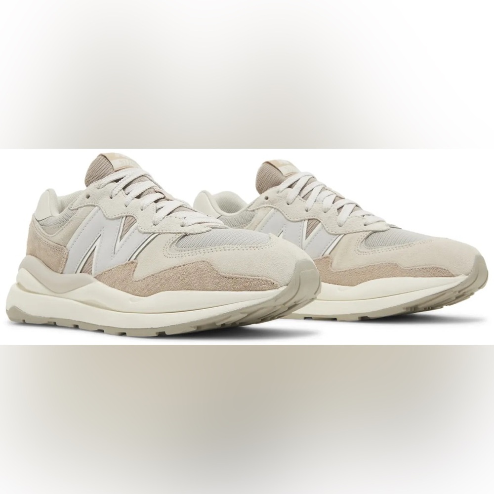 New Balance Unisex 57/40 Cream Sneakers